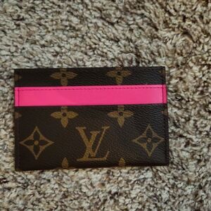 Louis Vuitton Brown and Pink Card Holder